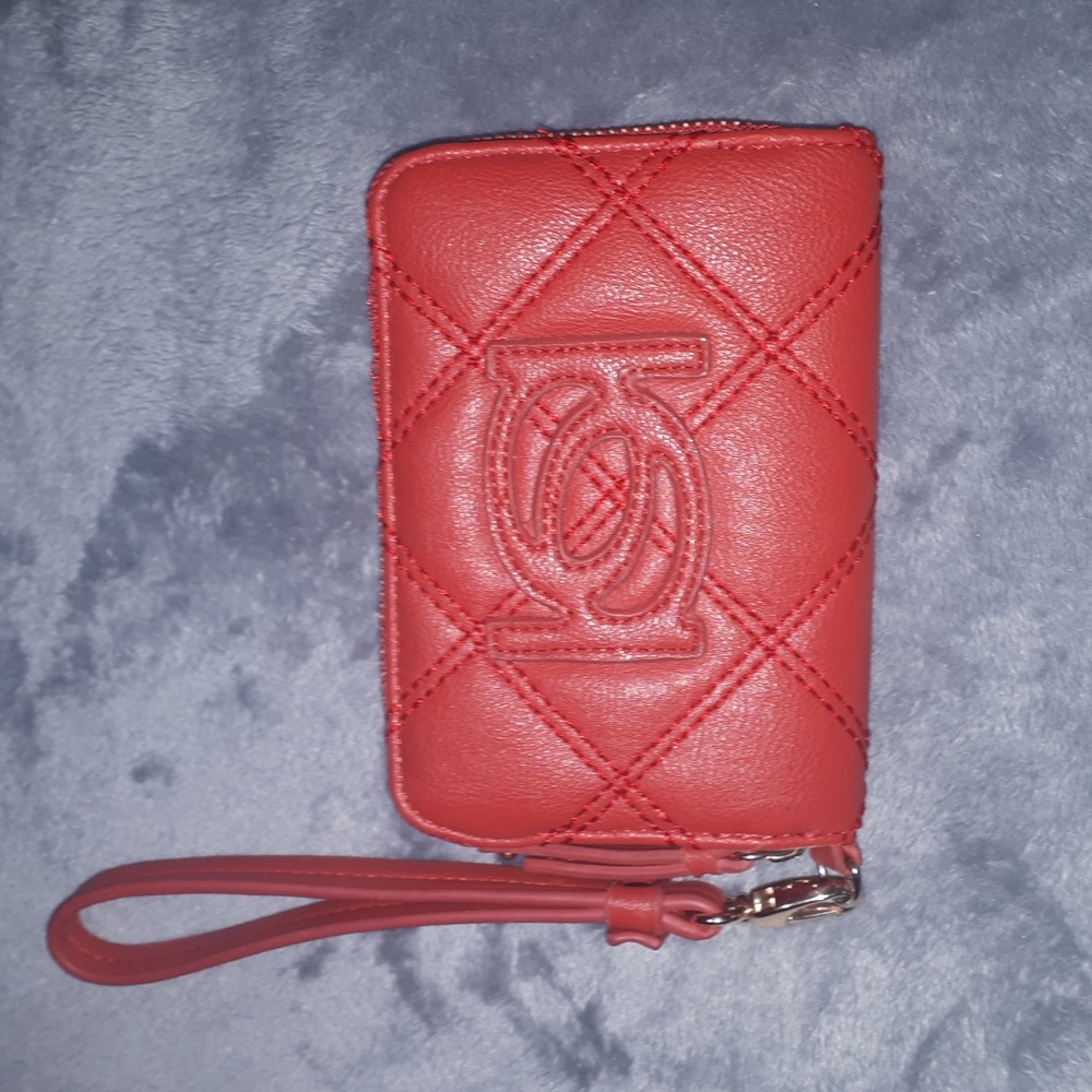 Bebe Red Quilted Wallet